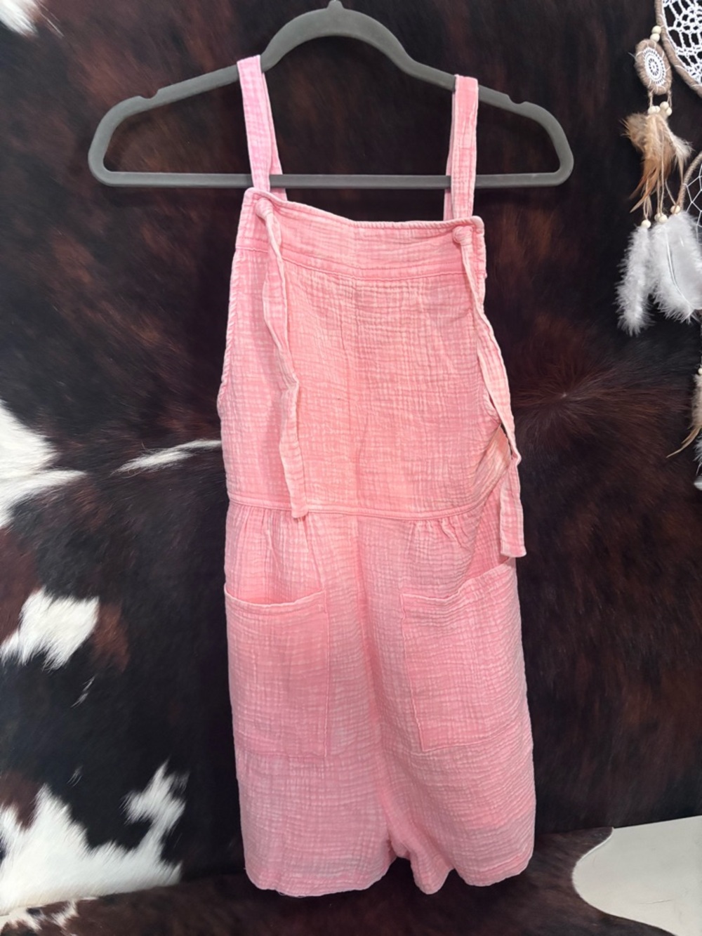 Zenana Pink Overalls Romper